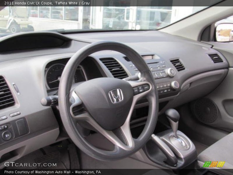Taffeta White / Gray 2011 Honda Civic LX Coupe