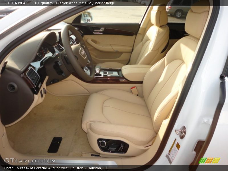 Glacier White Metallic / Velvet Beige 2013 Audi A8 L 3.0T quattro