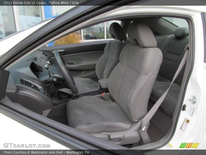 Taffeta White / Gray 2011 Honda Civic LX Coupe