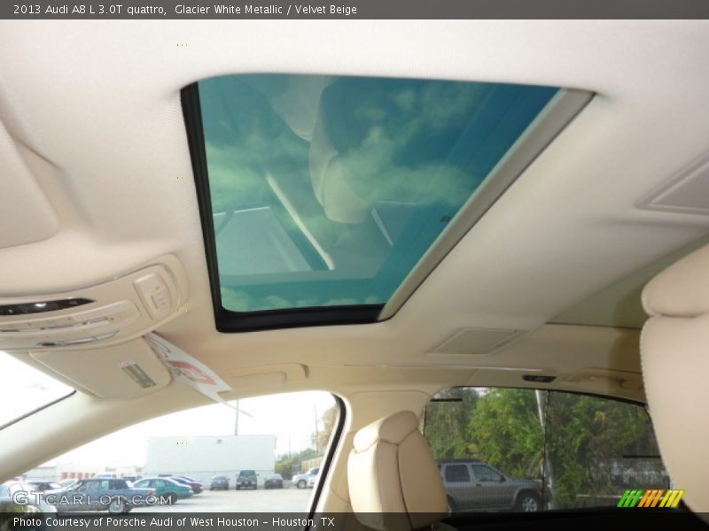 Glacier White Metallic / Velvet Beige 2013 Audi A8 L 3.0T quattro