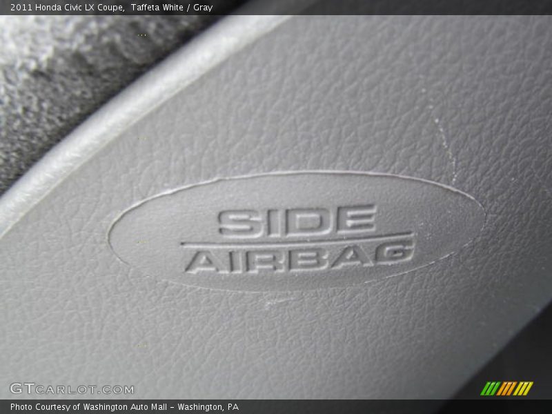 Taffeta White / Gray 2011 Honda Civic LX Coupe
