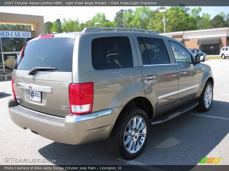 Light Khaki Beige Metallic / Dark Khaki/Light Graystone 2007 Chrysler Aspen Limited HEMI