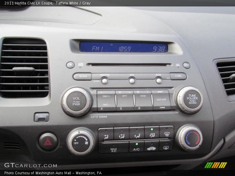 Taffeta White / Gray 2011 Honda Civic LX Coupe