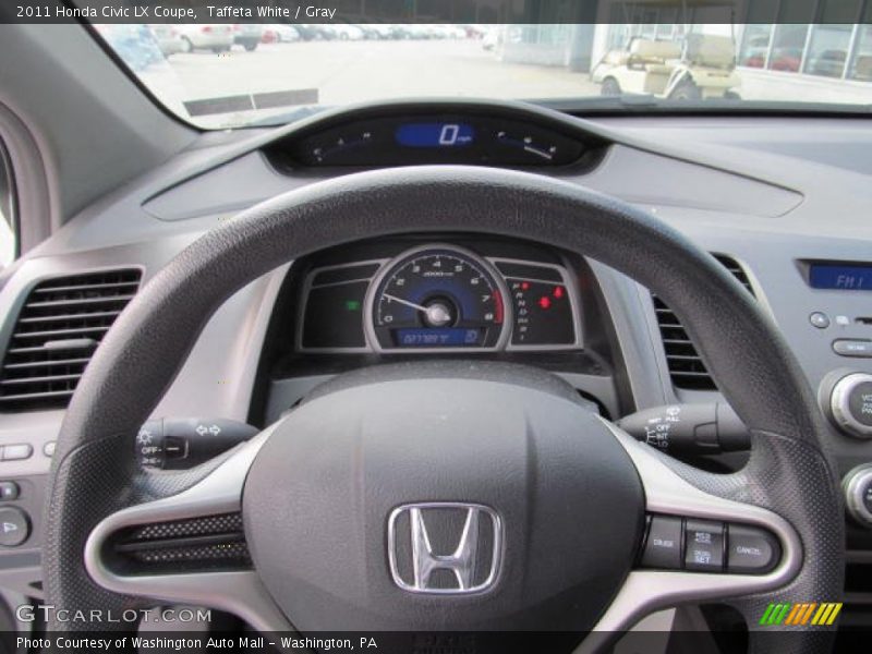 Taffeta White / Gray 2011 Honda Civic LX Coupe
