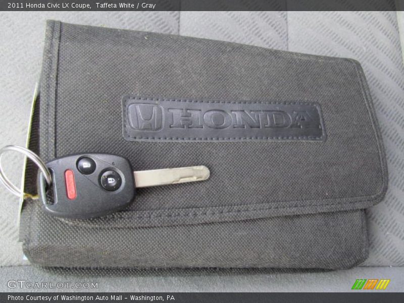 Taffeta White / Gray 2011 Honda Civic LX Coupe