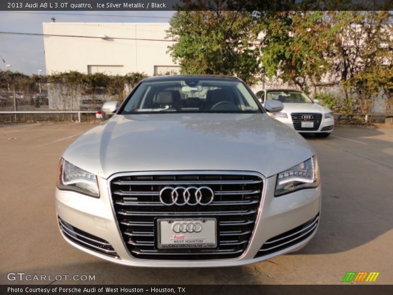 Ice Silver Metallic / Black 2013 Audi A8 L 3.0T quattro