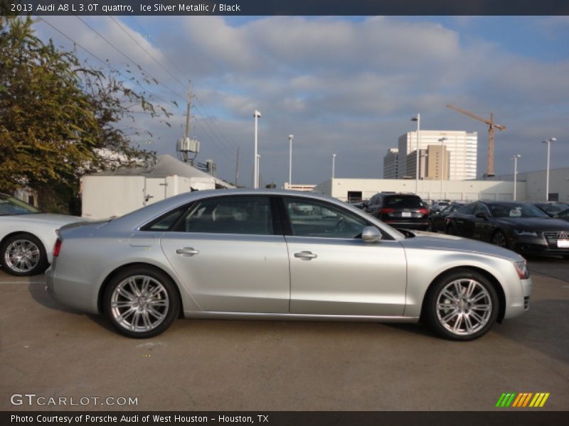 Ice Silver Metallic / Black 2013 Audi A8 L 3.0T quattro