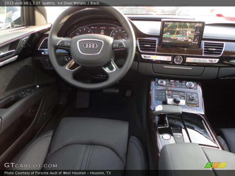 Ice Silver Metallic / Black 2013 Audi A8 L 3.0T quattro