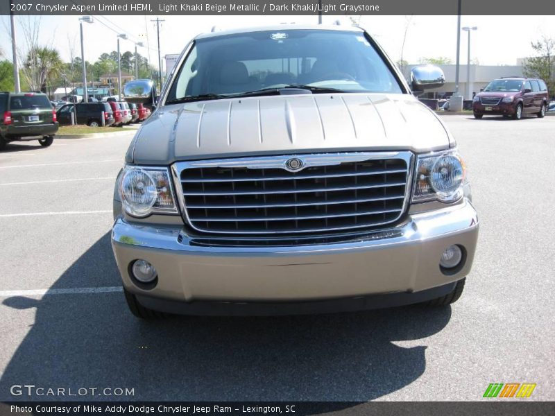 Light Khaki Beige Metallic / Dark Khaki/Light Graystone 2007 Chrysler Aspen Limited HEMI