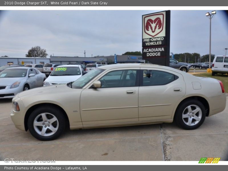 White Gold Pearl / Dark Slate Gray 2010 Dodge Charger SXT