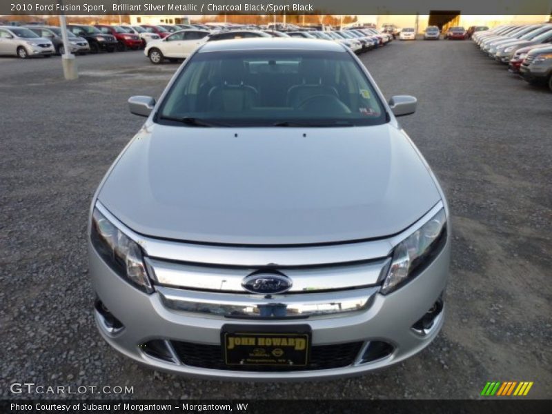 Brilliant Silver Metallic / Charcoal Black/Sport Black 2010 Ford Fusion Sport