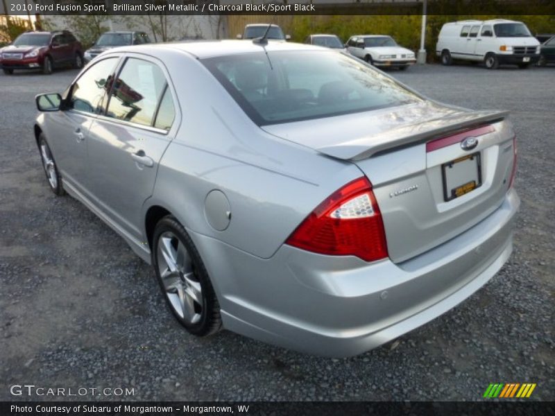 Brilliant Silver Metallic / Charcoal Black/Sport Black 2010 Ford Fusion Sport