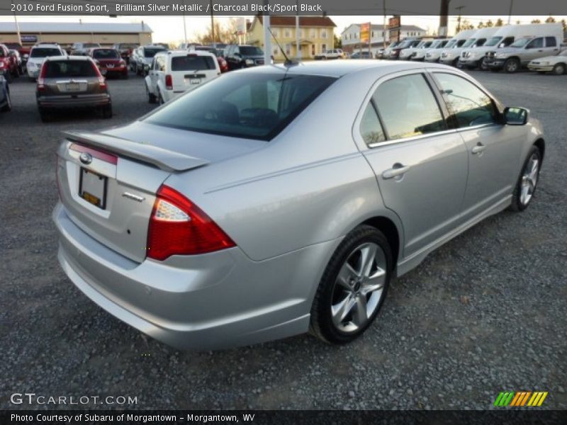 Brilliant Silver Metallic / Charcoal Black/Sport Black 2010 Ford Fusion Sport