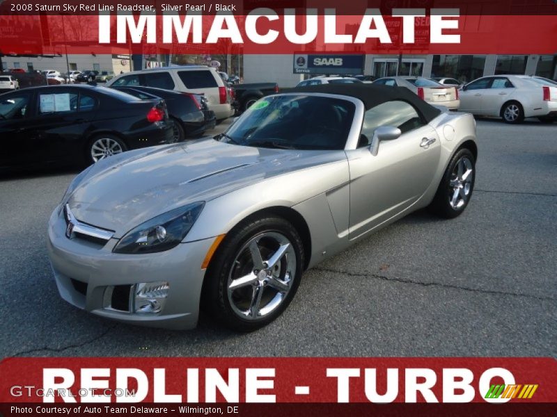 Silver Pearl / Black 2008 Saturn Sky Red Line Roadster