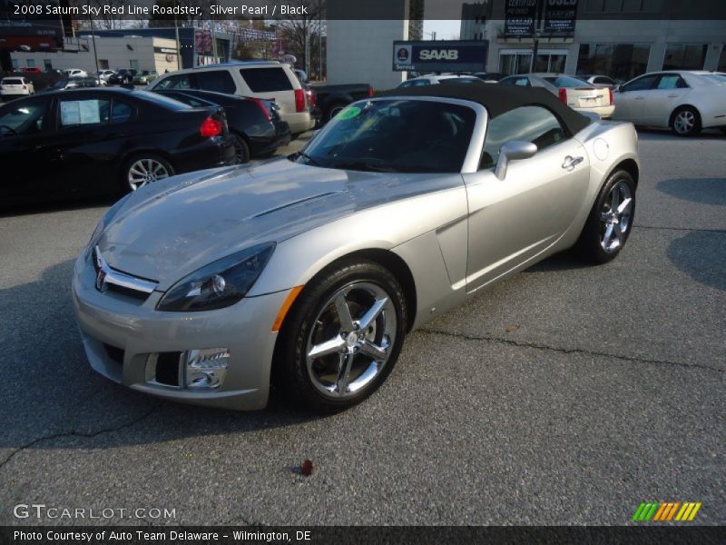 Silver Pearl / Black 2008 Saturn Sky Red Line Roadster