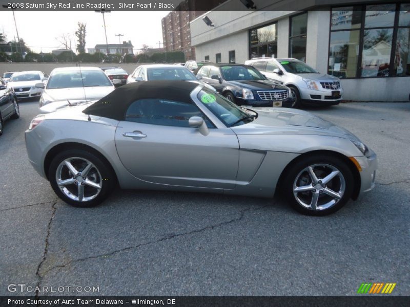 Silver Pearl / Black 2008 Saturn Sky Red Line Roadster