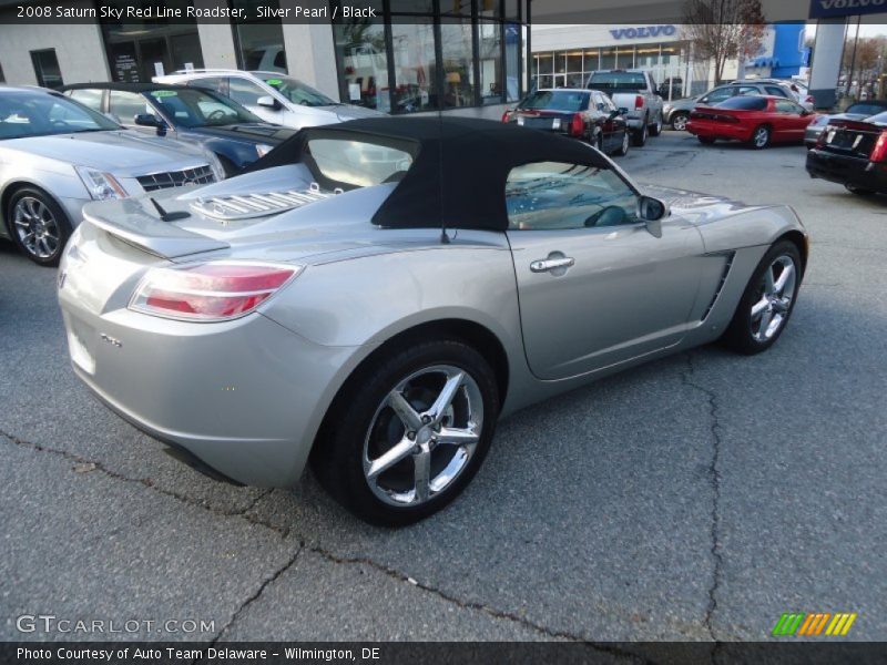 Silver Pearl / Black 2008 Saturn Sky Red Line Roadster