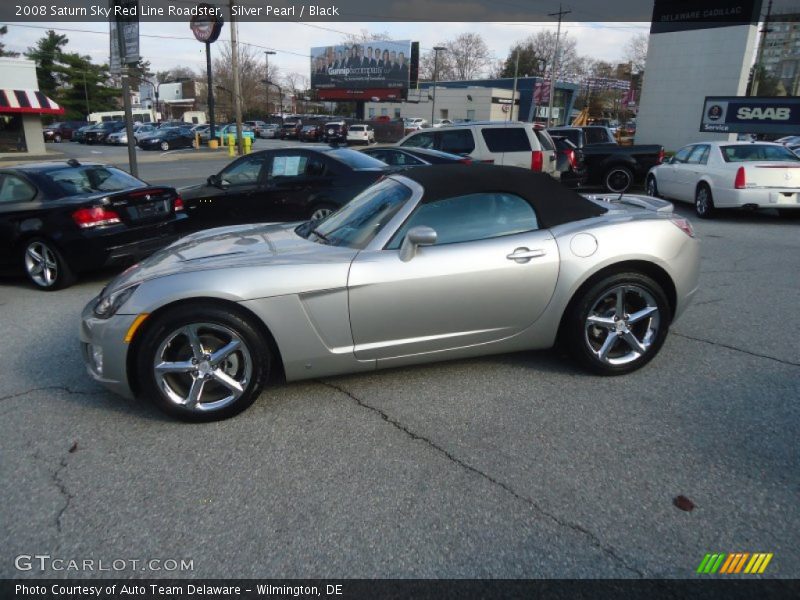 Silver Pearl / Black 2008 Saturn Sky Red Line Roadster