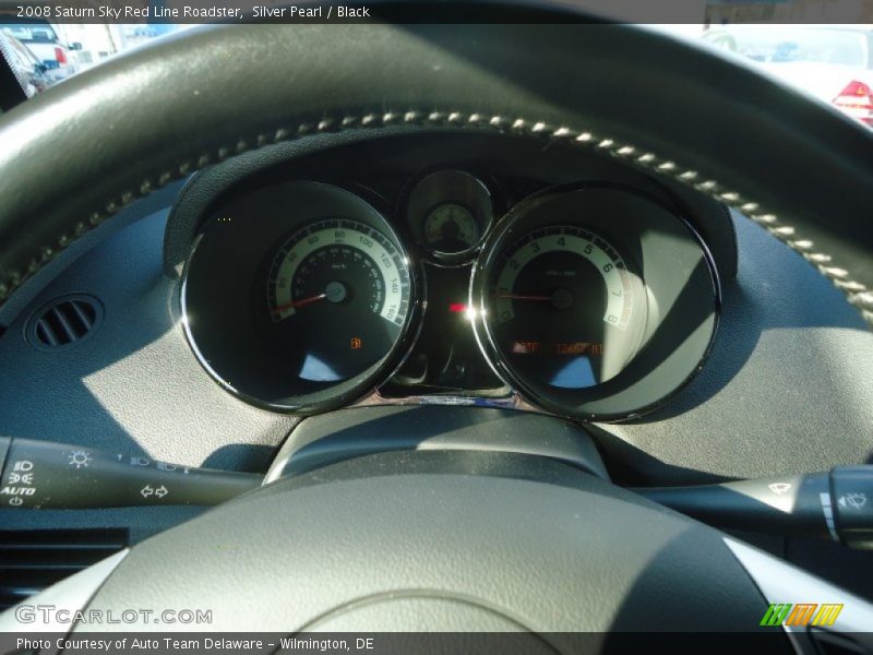 Silver Pearl / Black 2008 Saturn Sky Red Line Roadster