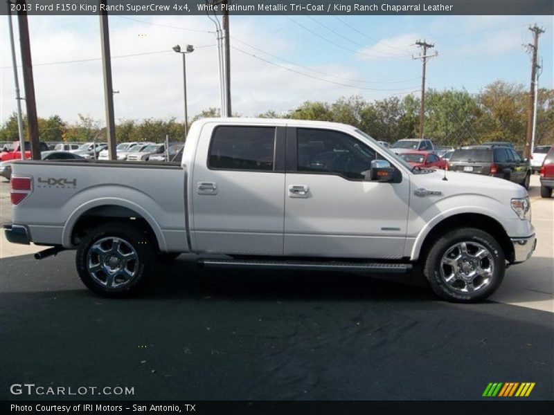 White Platinum Metallic Tri-Coat / King Ranch Chaparral Leather 2013 Ford F150 King Ranch SuperCrew 4x4
