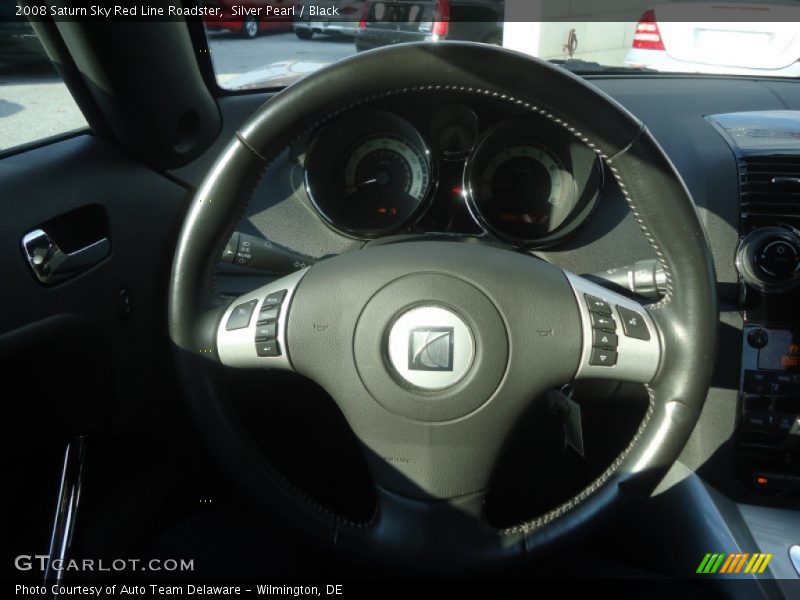 Silver Pearl / Black 2008 Saturn Sky Red Line Roadster