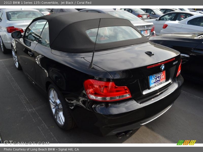 Jet Black / Coral Red 2013 BMW 1 Series 135i Convertible