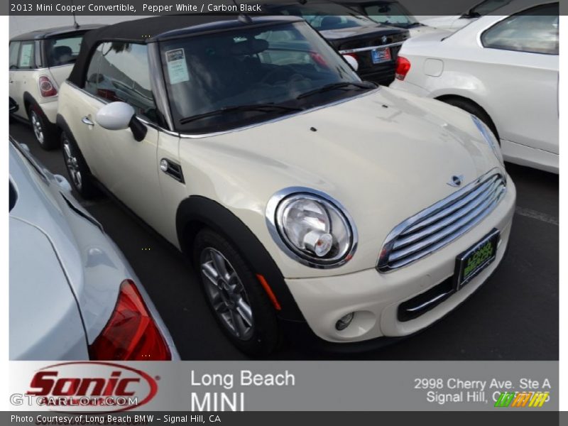 Pepper White / Carbon Black 2013 Mini Cooper Convertible