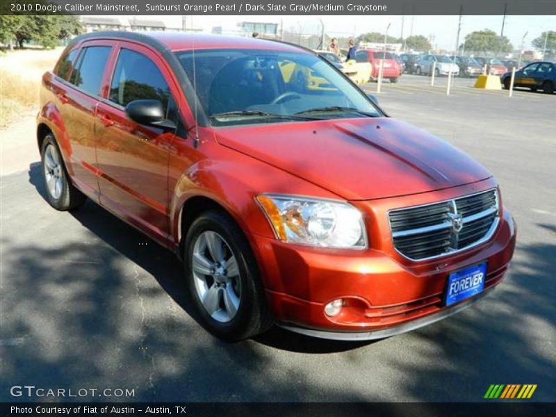 Sunburst Orange Pearl / Dark Slate Gray/Medium Graystone 2010 Dodge Caliber Mainstreet