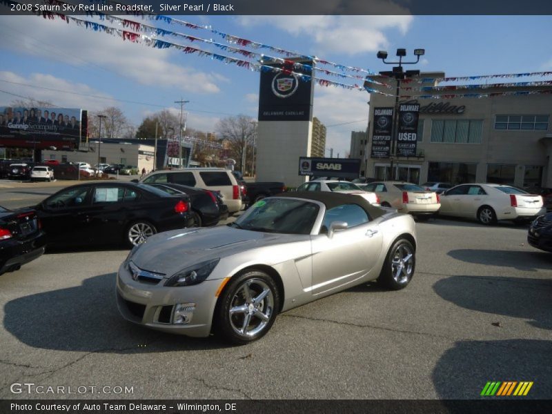 Silver Pearl / Black 2008 Saturn Sky Red Line Roadster
