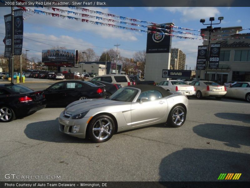 Silver Pearl / Black 2008 Saturn Sky Red Line Roadster