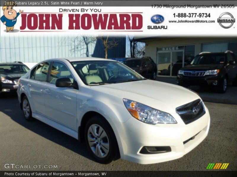 Satin White Pearl / Warm Ivory 2012 Subaru Legacy 2.5i