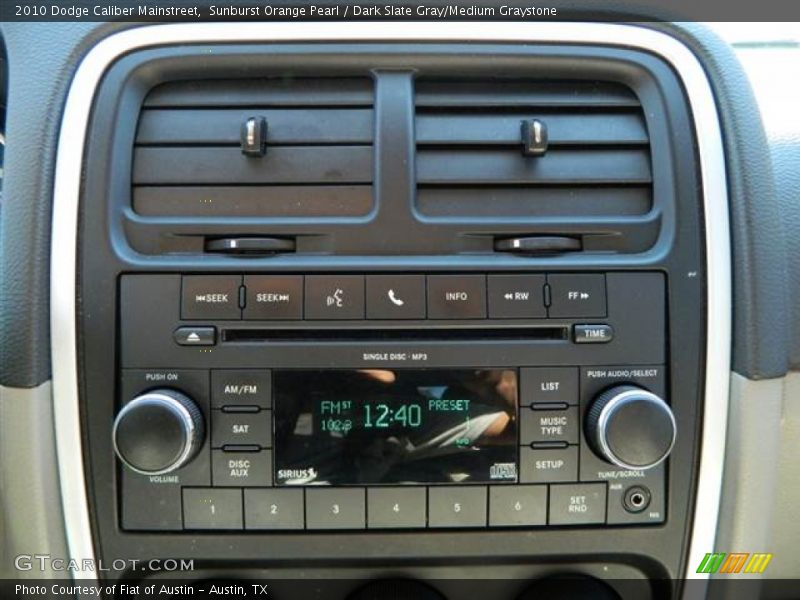 Sunburst Orange Pearl / Dark Slate Gray/Medium Graystone 2010 Dodge Caliber Mainstreet