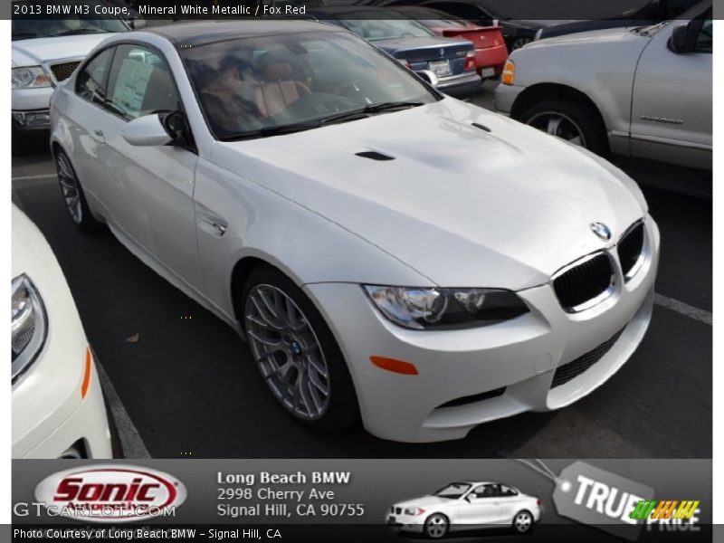 Mineral White Metallic / Fox Red 2013 BMW M3 Coupe