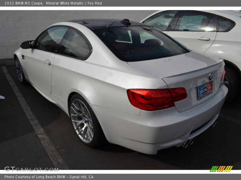 Mineral White Metallic / Fox Red 2013 BMW M3 Coupe