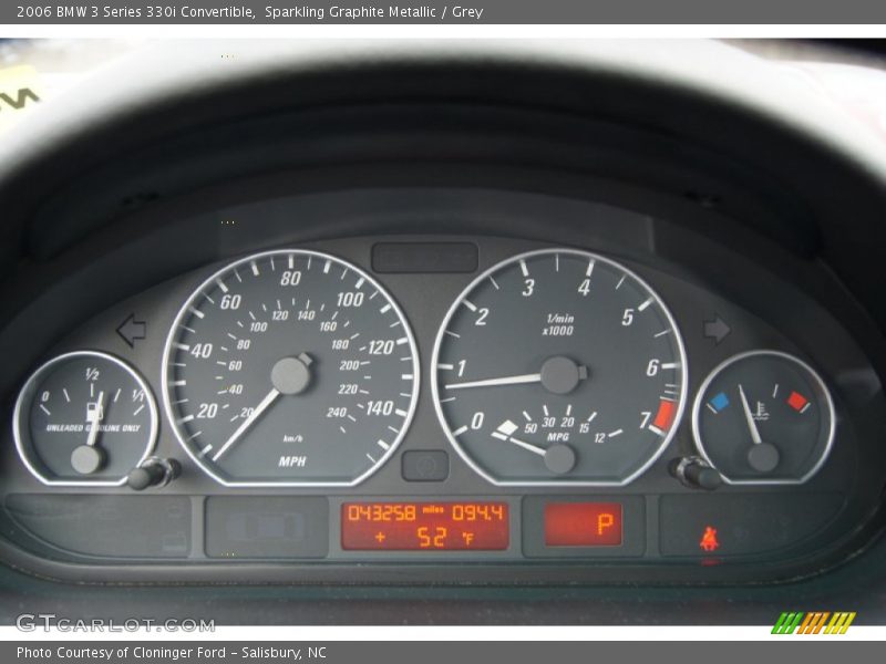  2006 3 Series 330i Convertible 330i Convertible Gauges