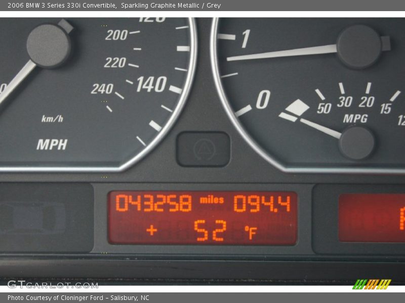 Sparkling Graphite Metallic / Grey 2006 BMW 3 Series 330i Convertible