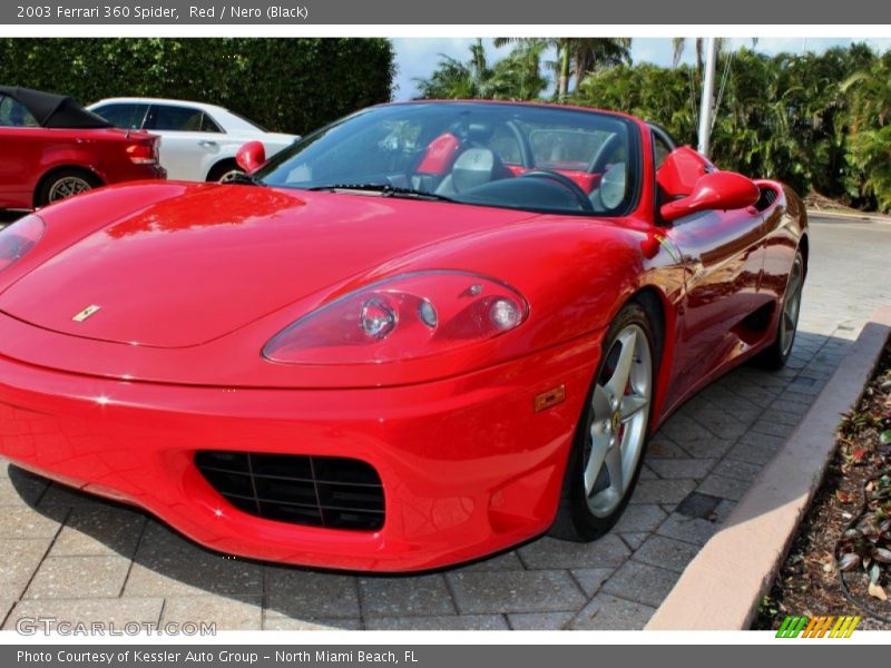 Red / Nero (Black) 2003 Ferrari 360 Spider