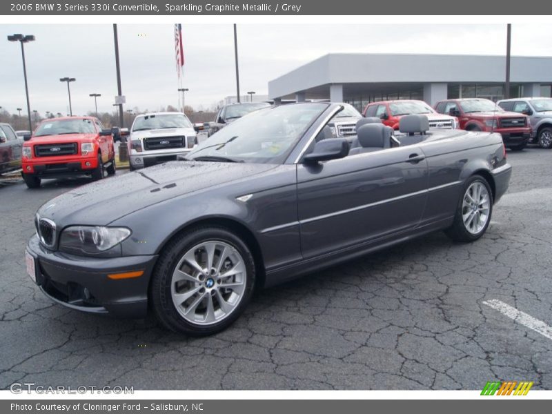 Sparkling Graphite Metallic / Grey 2006 BMW 3 Series 330i Convertible