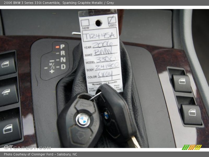 Sparkling Graphite Metallic / Grey 2006 BMW 3 Series 330i Convertible