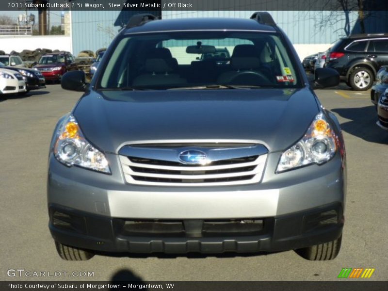 Steel Silver Metallic / Off Black 2011 Subaru Outback 2.5i Wagon