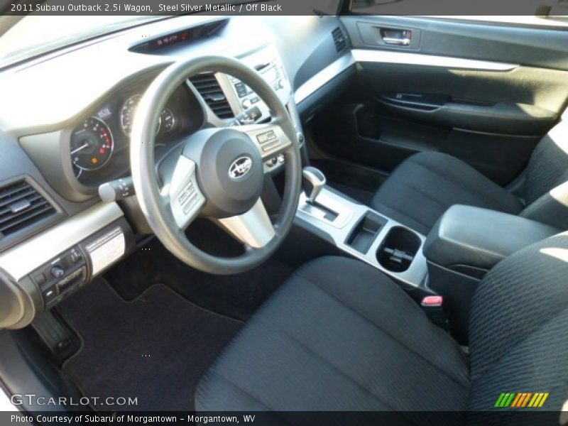 Steel Silver Metallic / Off Black 2011 Subaru Outback 2.5i Wagon