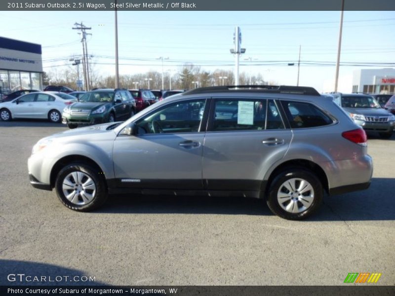 Steel Silver Metallic / Off Black 2011 Subaru Outback 2.5i Wagon