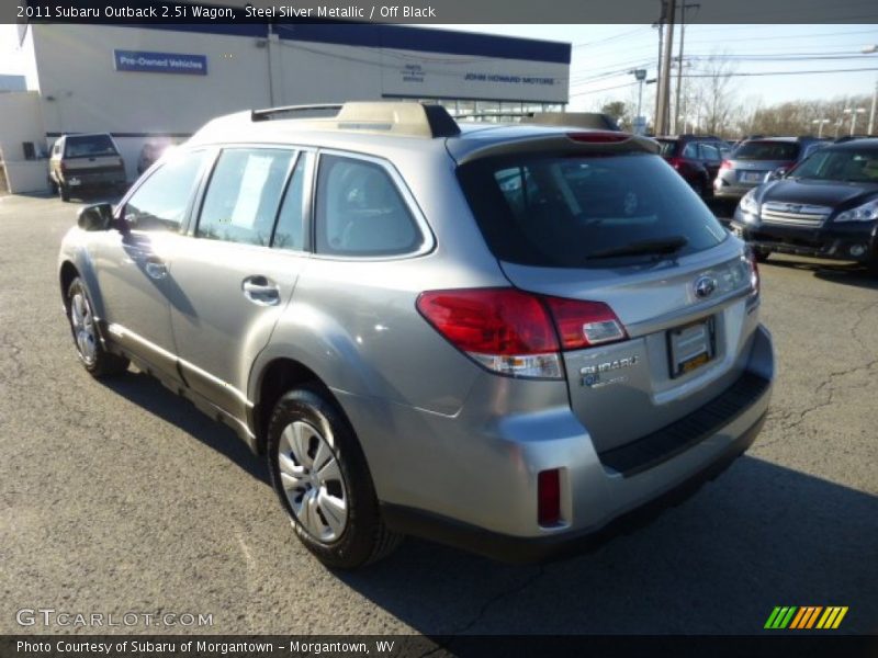 Steel Silver Metallic / Off Black 2011 Subaru Outback 2.5i Wagon