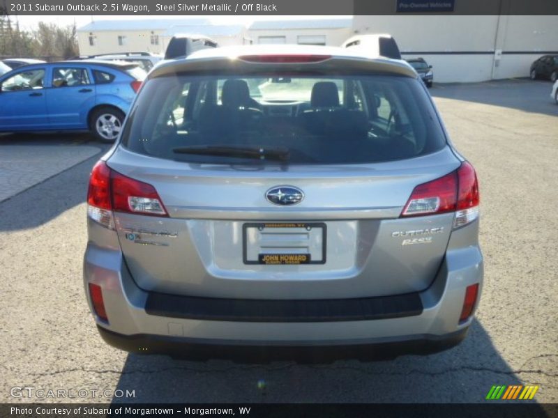 Steel Silver Metallic / Off Black 2011 Subaru Outback 2.5i Wagon