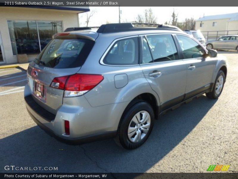 Steel Silver Metallic / Off Black 2011 Subaru Outback 2.5i Wagon