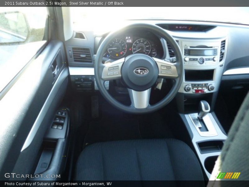 Steel Silver Metallic / Off Black 2011 Subaru Outback 2.5i Wagon