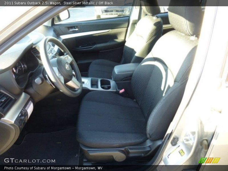 Steel Silver Metallic / Off Black 2011 Subaru Outback 2.5i Wagon