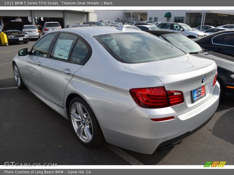 Titanium Silver Metallic / Black 2013 BMW 5 Series 550i Sedan