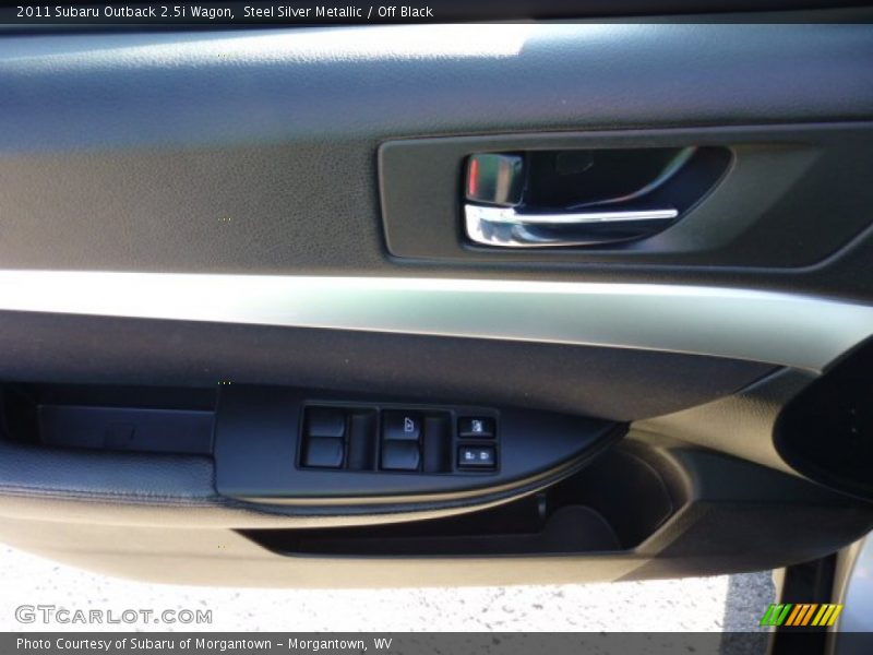 Steel Silver Metallic / Off Black 2011 Subaru Outback 2.5i Wagon