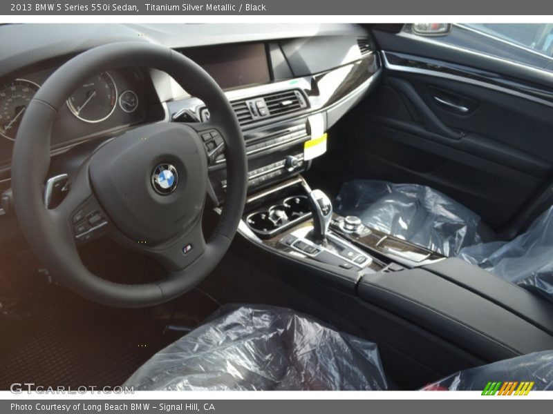 Titanium Silver Metallic / Black 2013 BMW 5 Series 550i Sedan